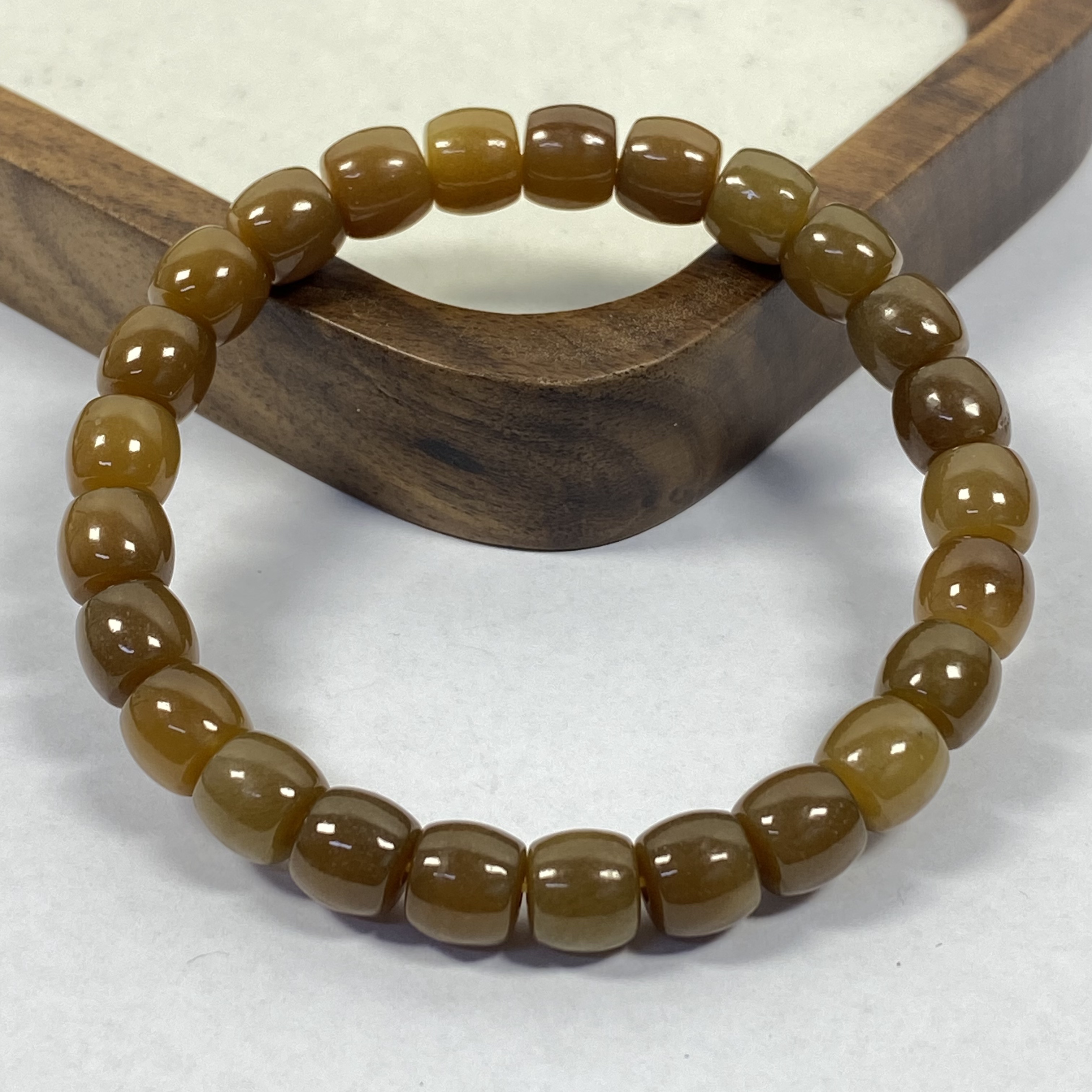 【七七八珠宝】和田玉糖料精工手串7-8mm