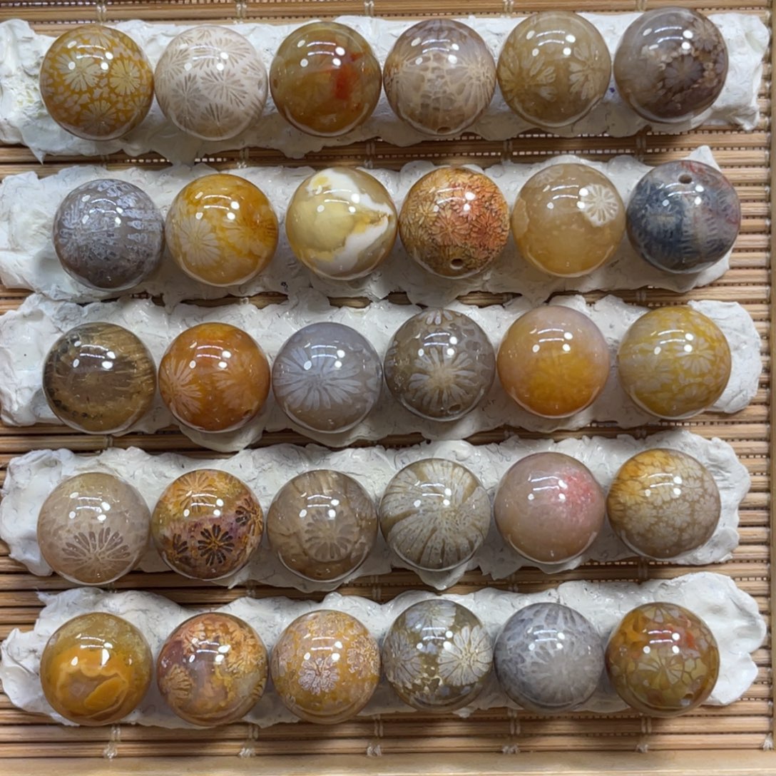 硅化玉未镶嵌颈饰精品圆珠20米1颗