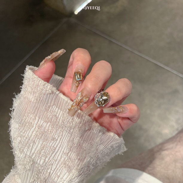 【重工场】Yeeqi |枯叶蝶 清透版 水彩蝴蝶 手工穿戴甲定制