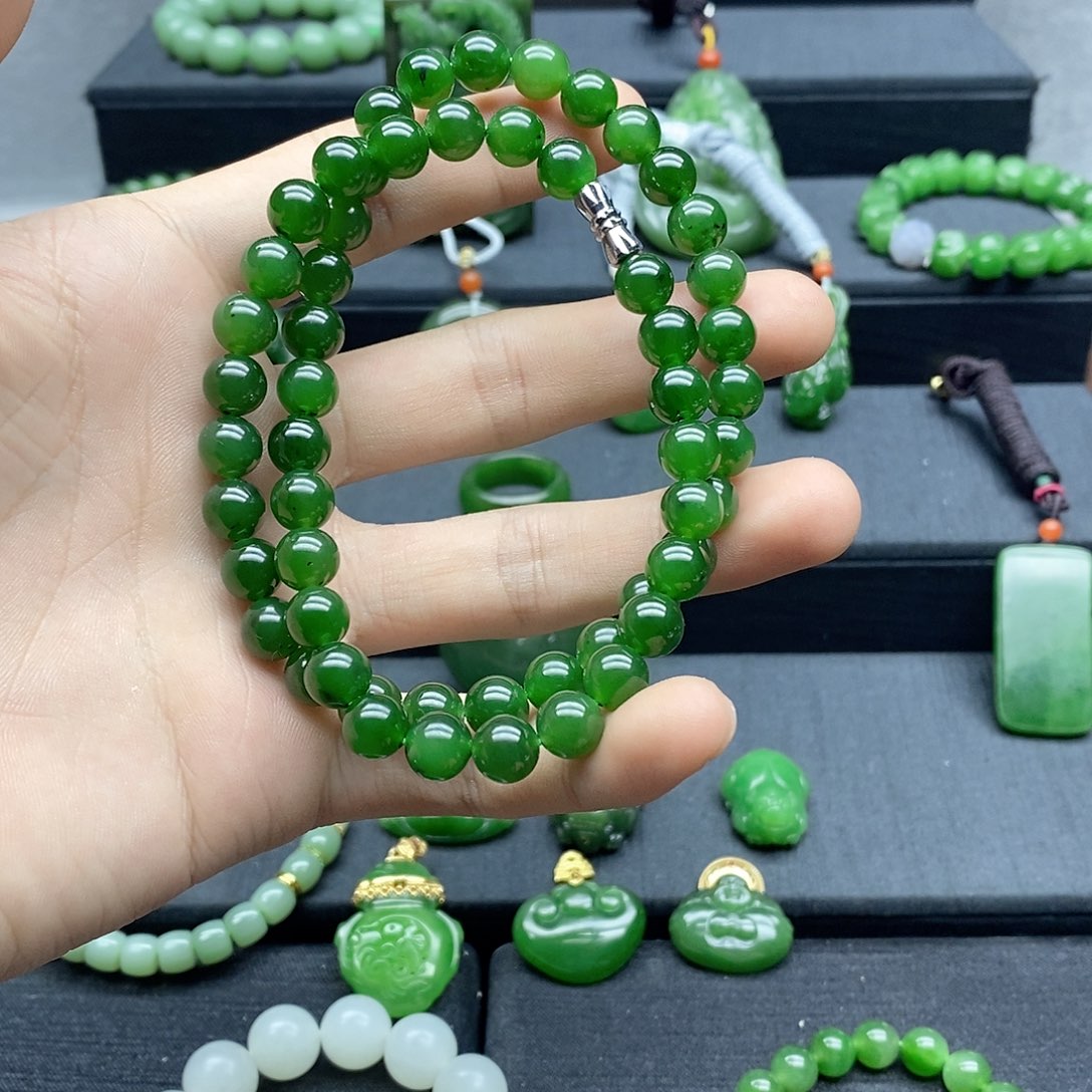 和田玉（碧玉）项链未镶嵌