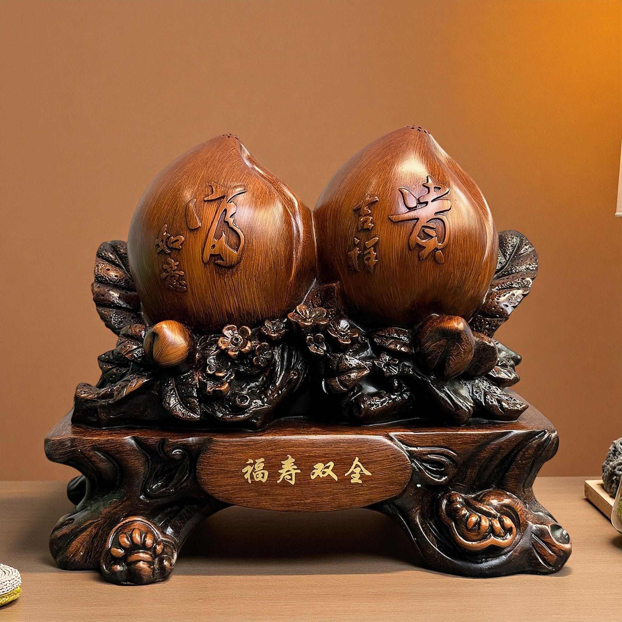 中式摆件客厅酒柜玄关装饰品新居乔迁创意礼品B