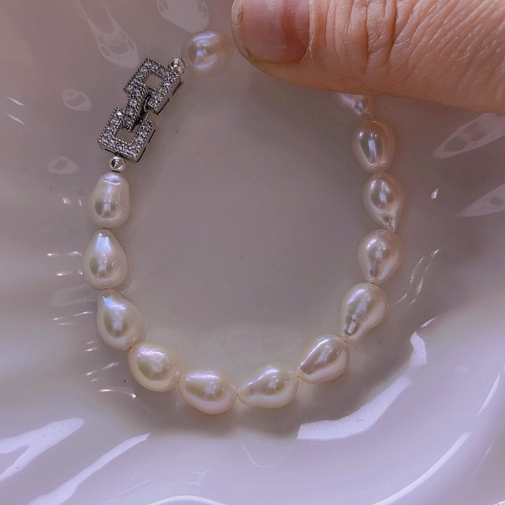 淡水珍珠手绳合金