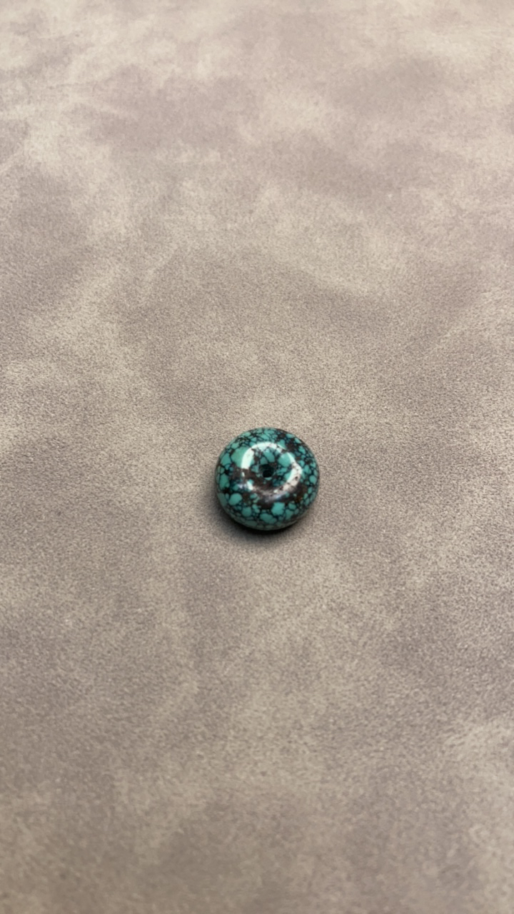 原矿绿松石玻璃瓷平安扣