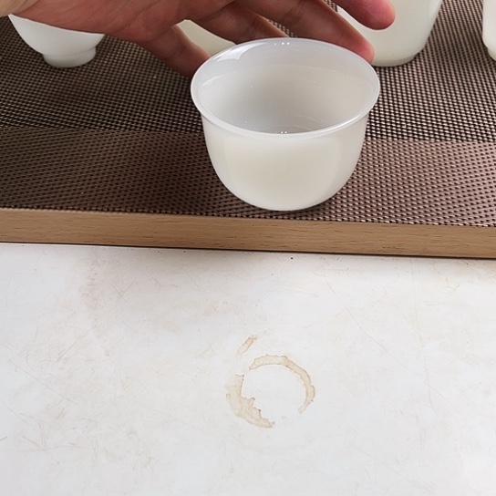 瓷片理****艺高档皙白玉瓷精品客杯6个