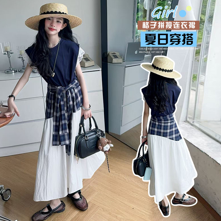 女童连衣裙夏装2025新款儿童赫本风法式度假裙子中大童高级感夏季