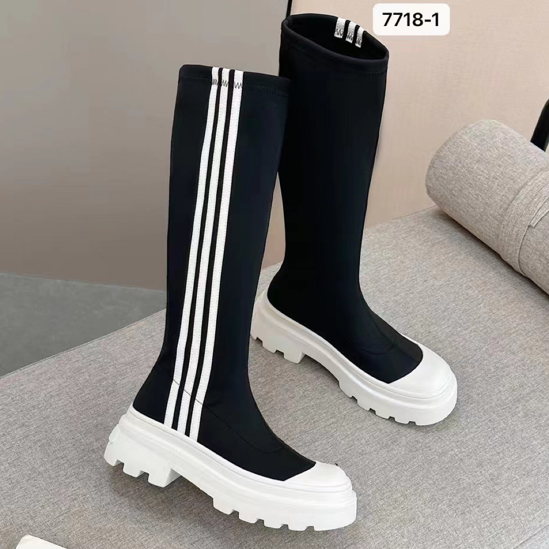 黑木李女鞋J602-2舒适百搭时尚长靴通勤小众款