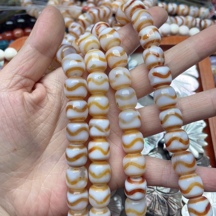 玛瑙/玉髓合金珠宝半成品一条12m虎牙老型