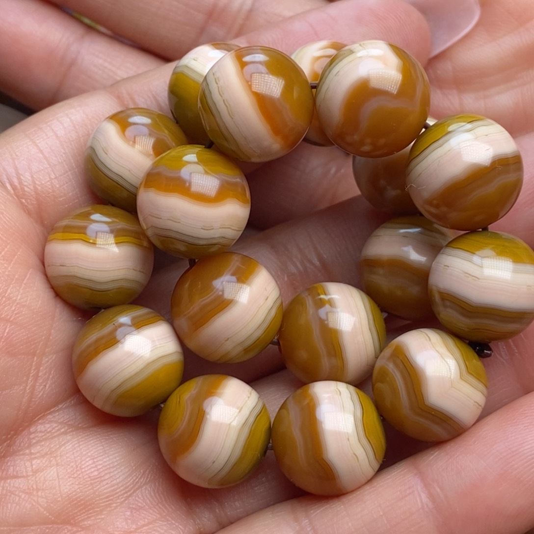 玛瑙/玉髓手链未镶嵌战国红