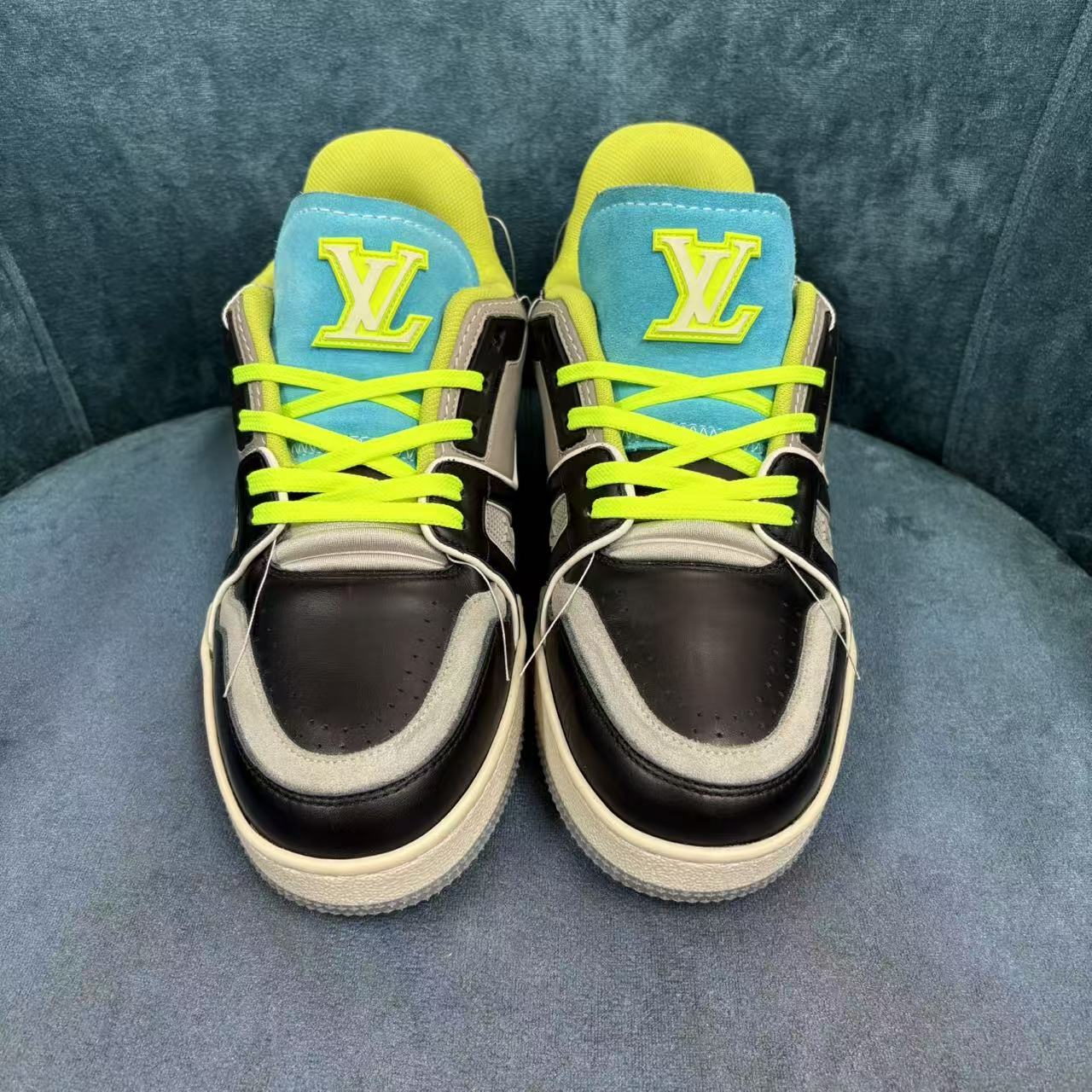 95新 LouisVuitton/路易威登 海蓝黑秀款黑水泥奢鞋