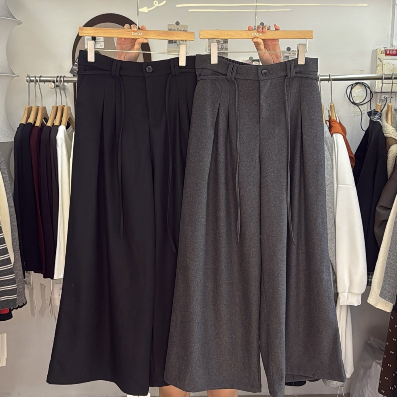 91737阔腿裤西装显瘦大码女