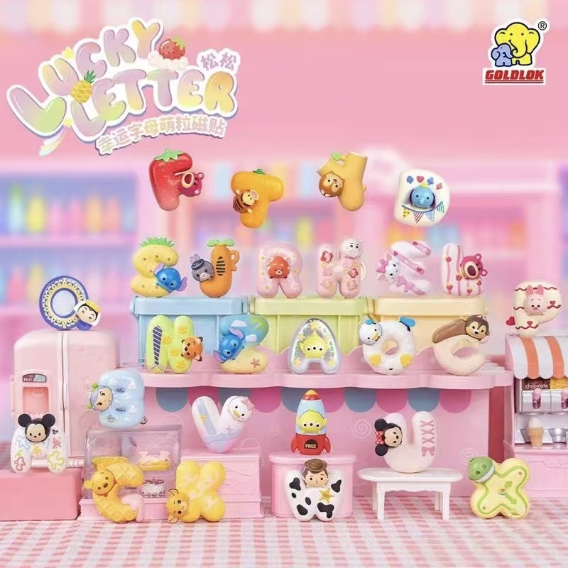【米萌】TSUM TSUM迪士尼字母冰箱贴萌粒磁吸盲盒拆盒