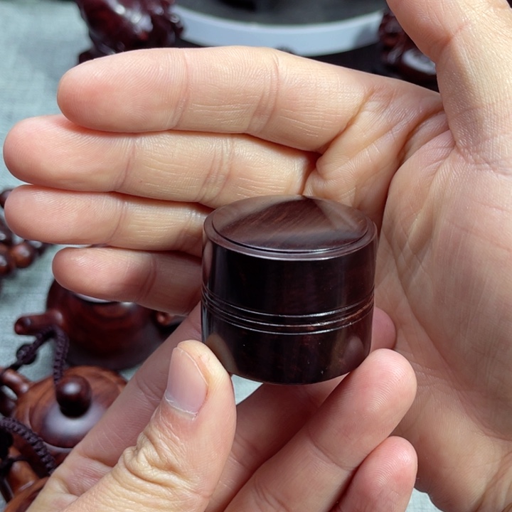 把件黄花梨/降香黄檀兴**桓胭脂盒