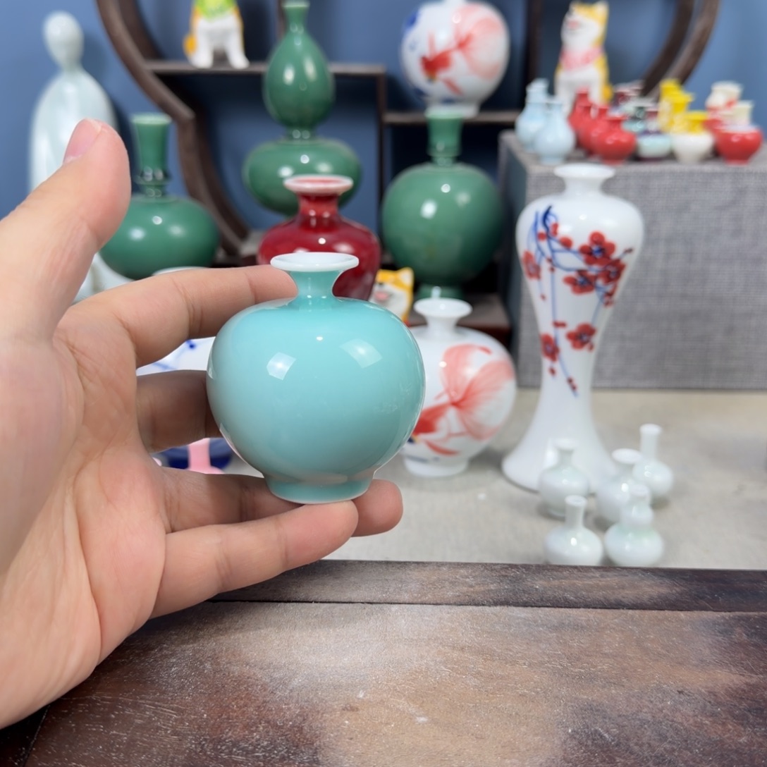 陶瓷手工小花器摆件