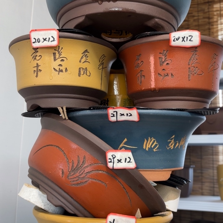 紫砂花盆100-6。          