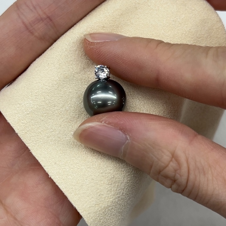 海水珍珠银S925镶嵌颈饰13-14