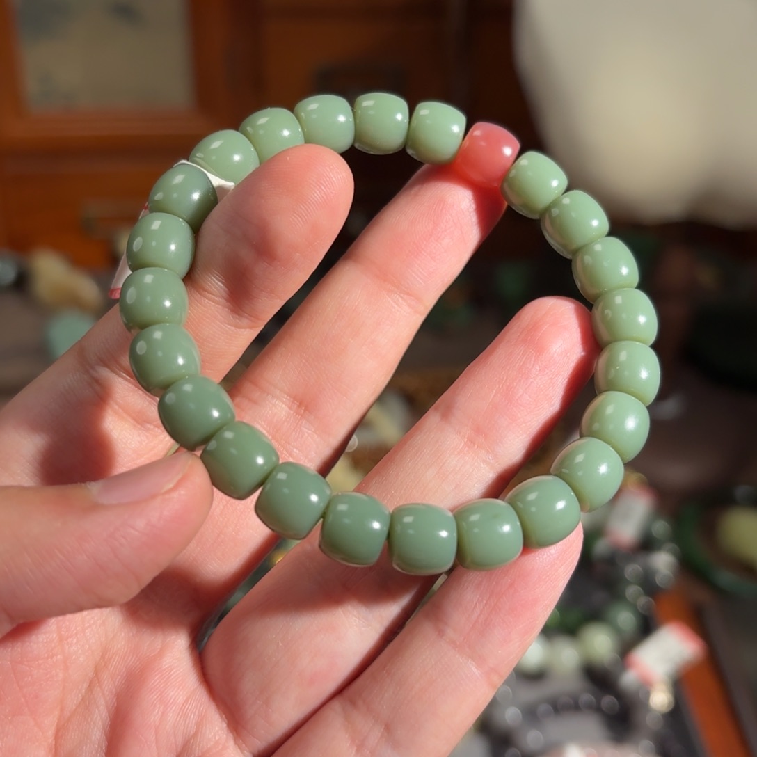 和田玉手串未镶嵌蔡*浪