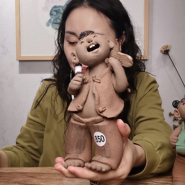 粗砂羲娲娃系列作品风筝男娃