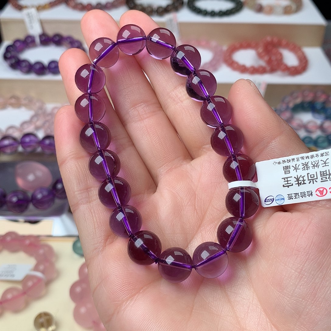水晶手串未镶嵌紫水晶