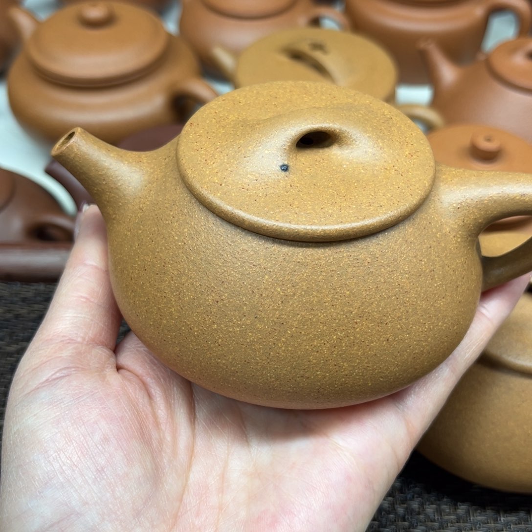 紫砂茶壶微瑕，石瓢，180cc