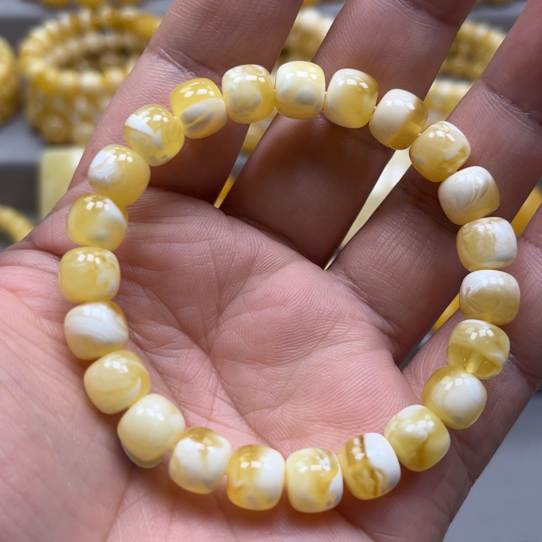 琥珀未镶嵌手链手串