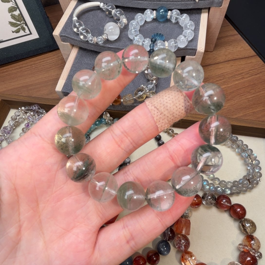 手链水晶未镶嵌天然水晶绿幽灵