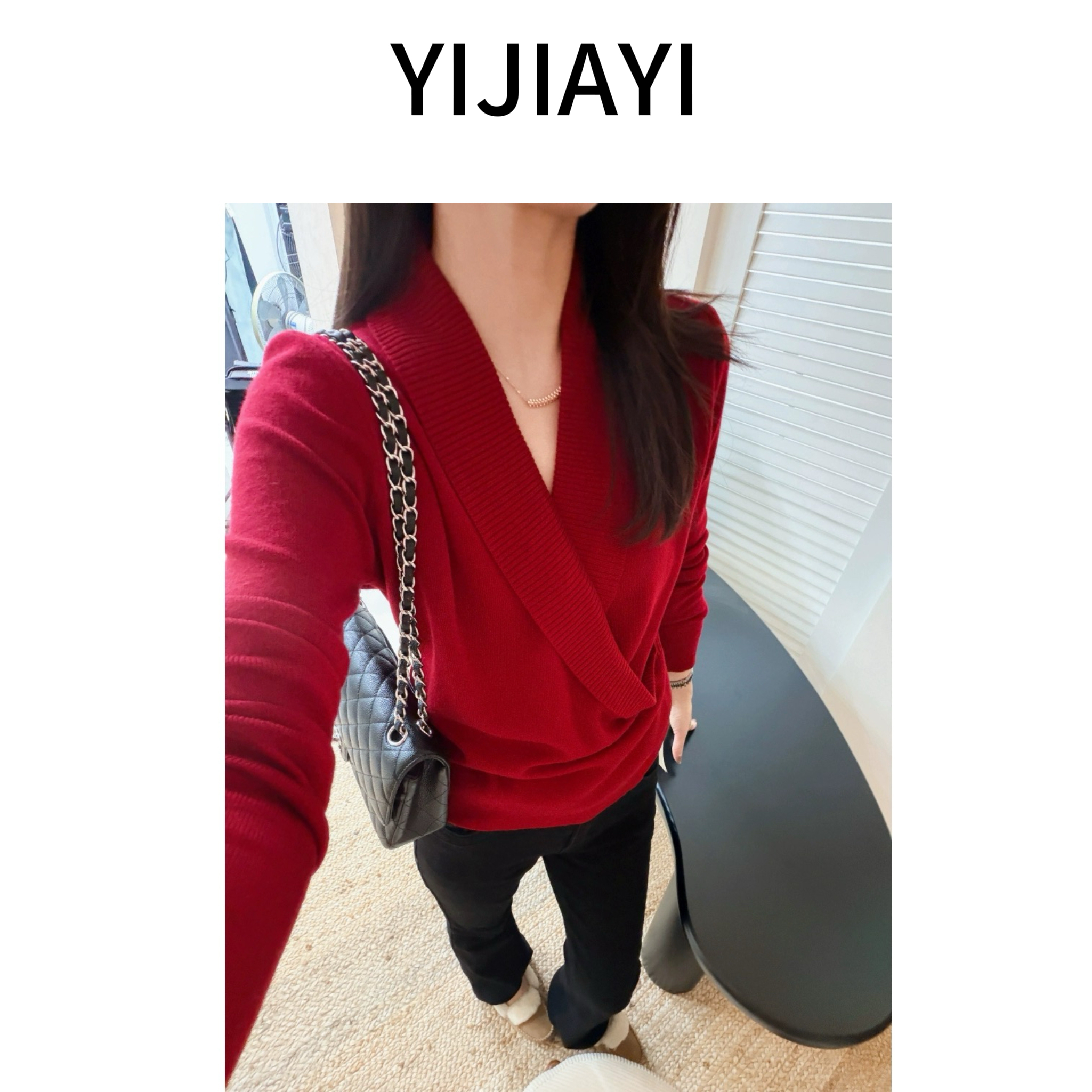 9558气质毛针织衫辣妹风女不褪色设计感宽松针织长袖常规