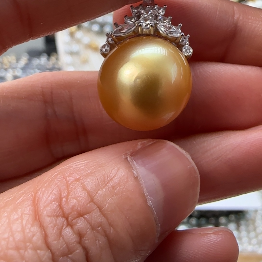 海水珍珠颈饰银S925镶嵌