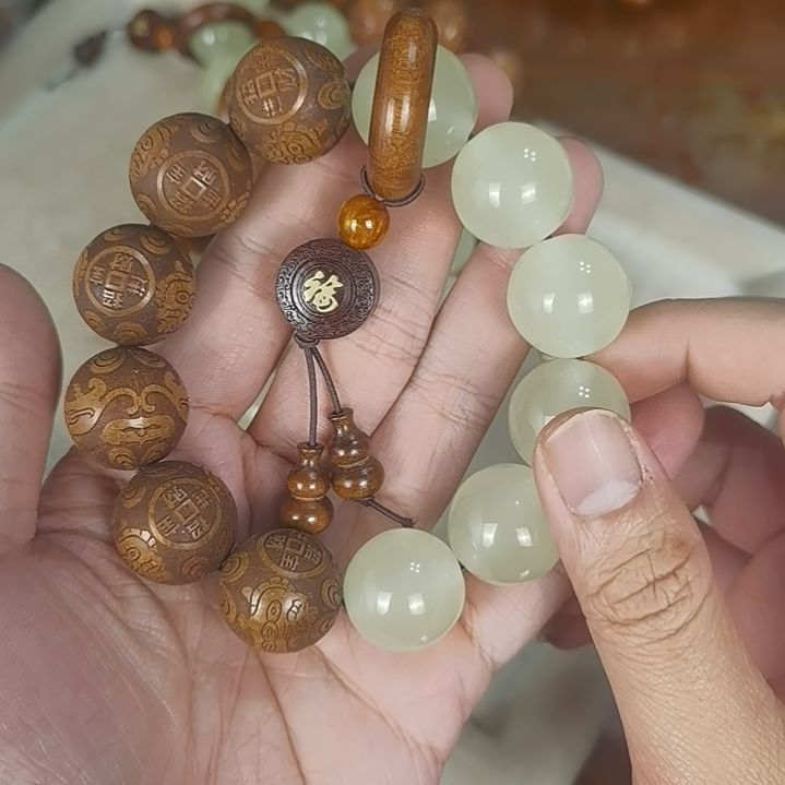 大果紫檀（缅甸花梨）手串/手链20mm圆珠