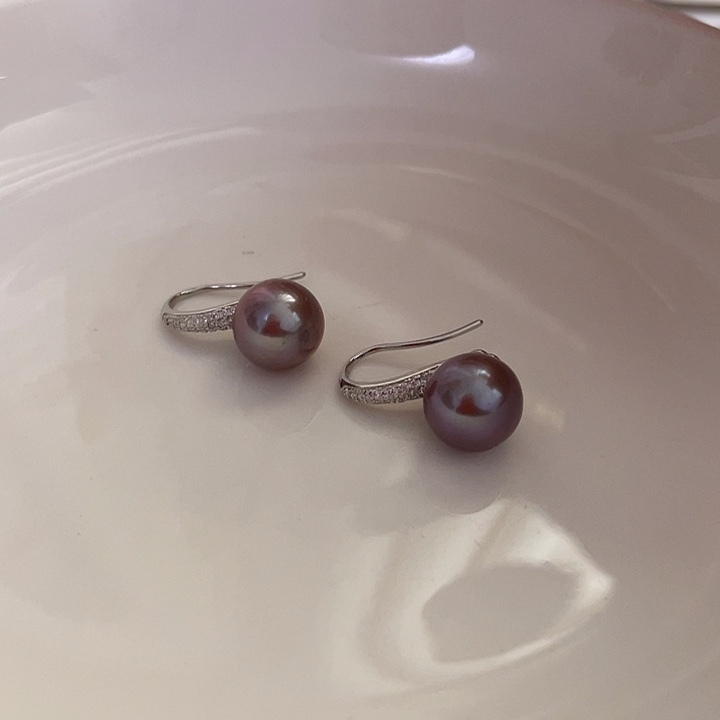 耳饰淡水珍珠银S925镶嵌