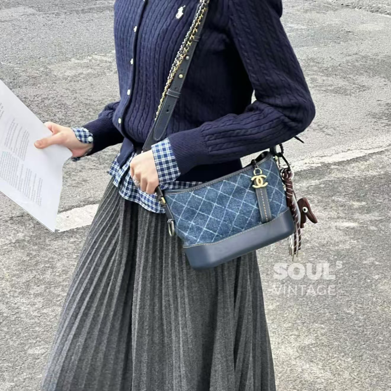 95新 Chanel/香奈儿 Chanel 牛仔 丹宁流浪小号/654847360