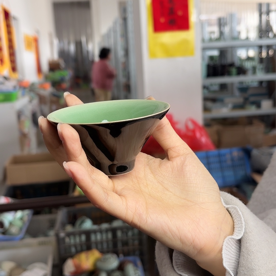 龙泉云间青瓷小米茶器