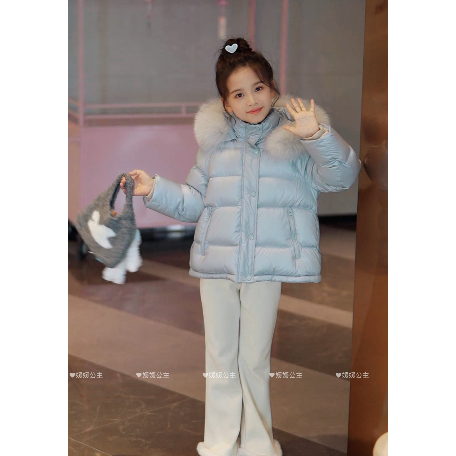 媛媛公主【高奢限定款】2025冬季女童加厚保暖羽绒服外套15415Q125