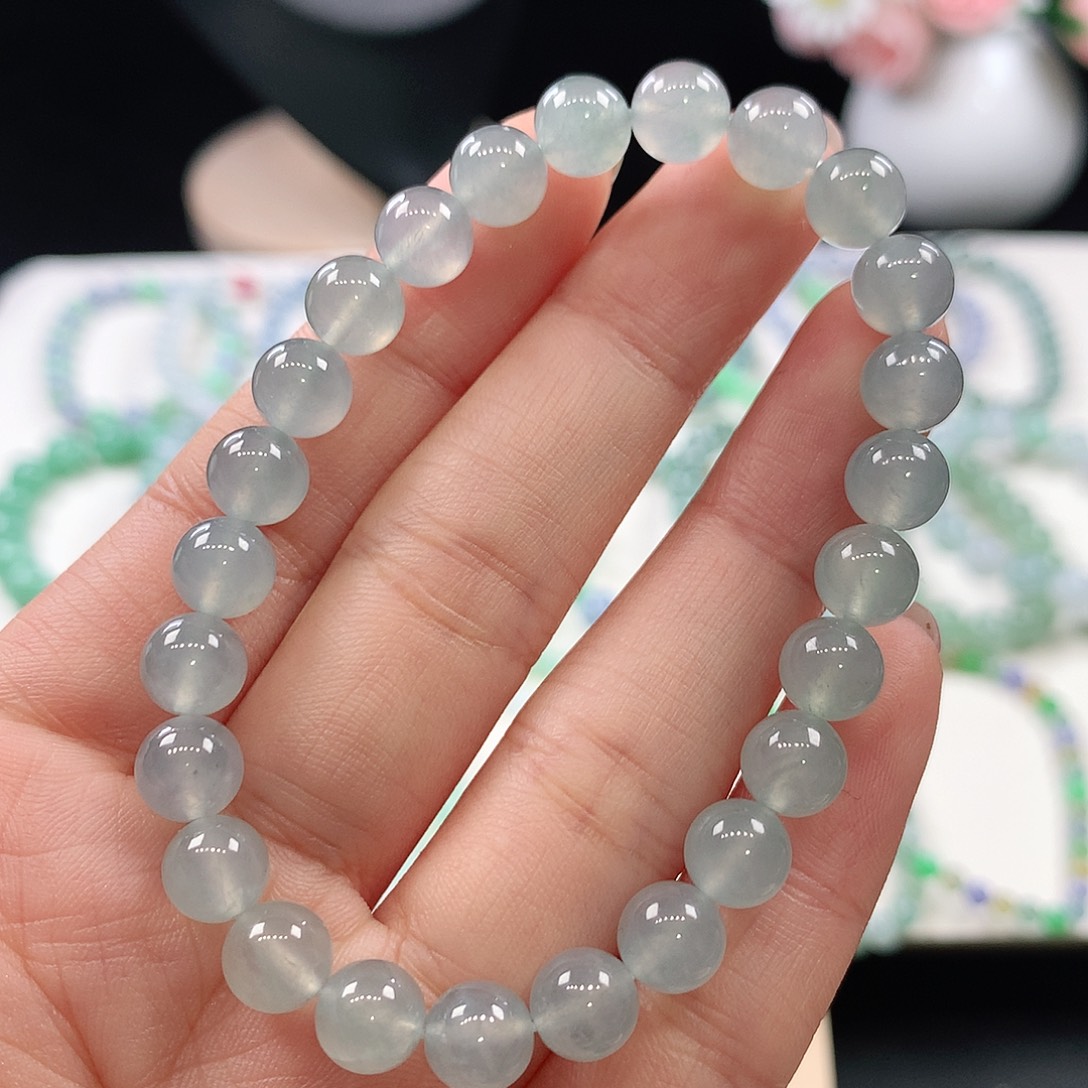 翡翠未镶嵌手链7.3mm