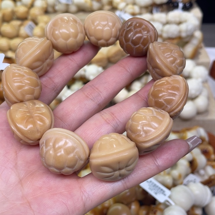 菩提根/象牙果手串4.26.7 富甲天下微瑕18-23