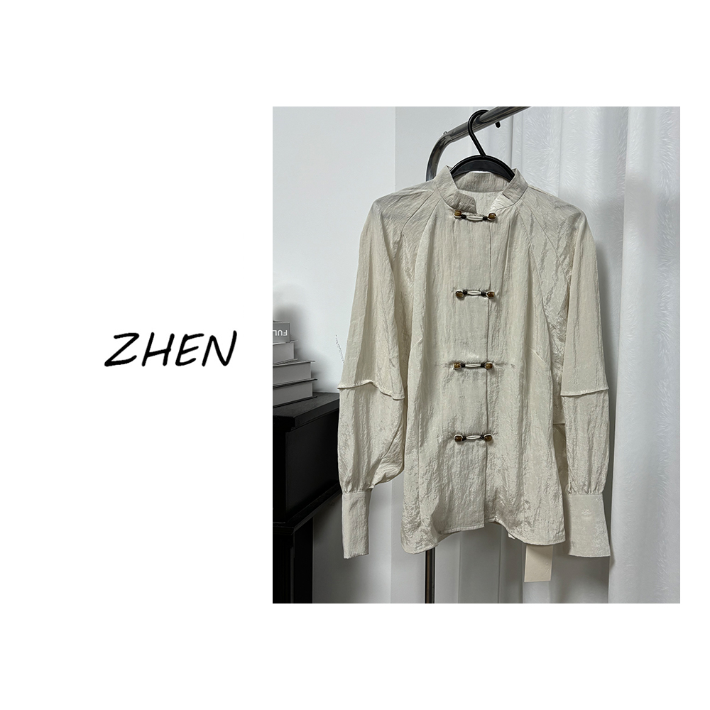 【ZHEN】K1082 2025新款衬衫显瘦时尚百搭设计师轻奢款