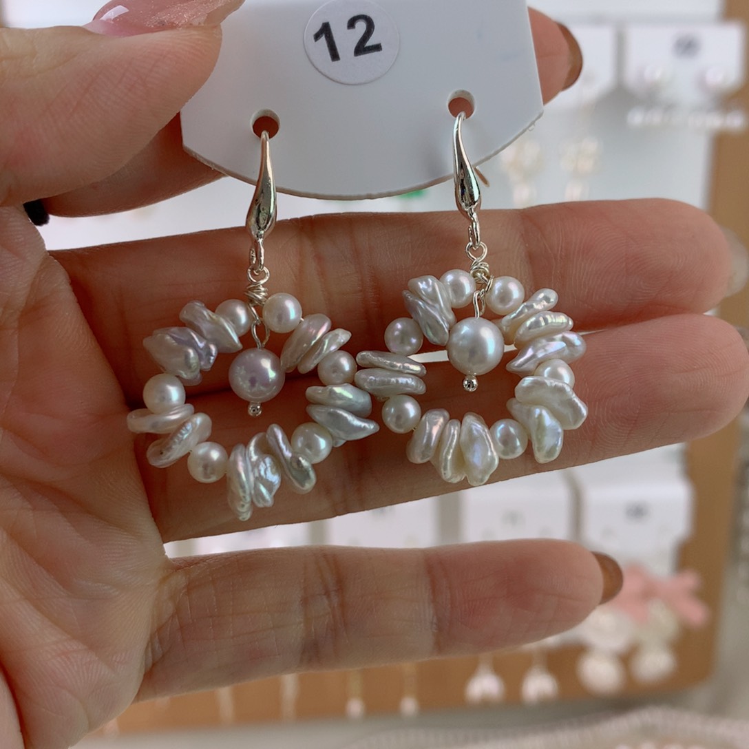 未镶嵌耳饰淡水珍珠