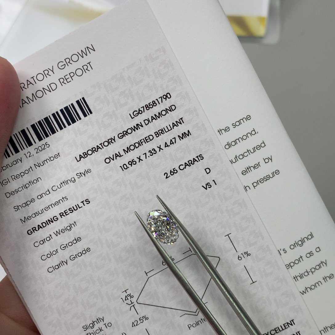 实验室培育钻石裸石未镶嵌