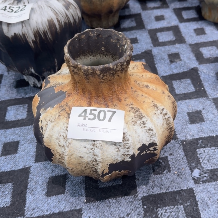 *****瓷片景德镇高温花器编码4507高28口8默认无孔