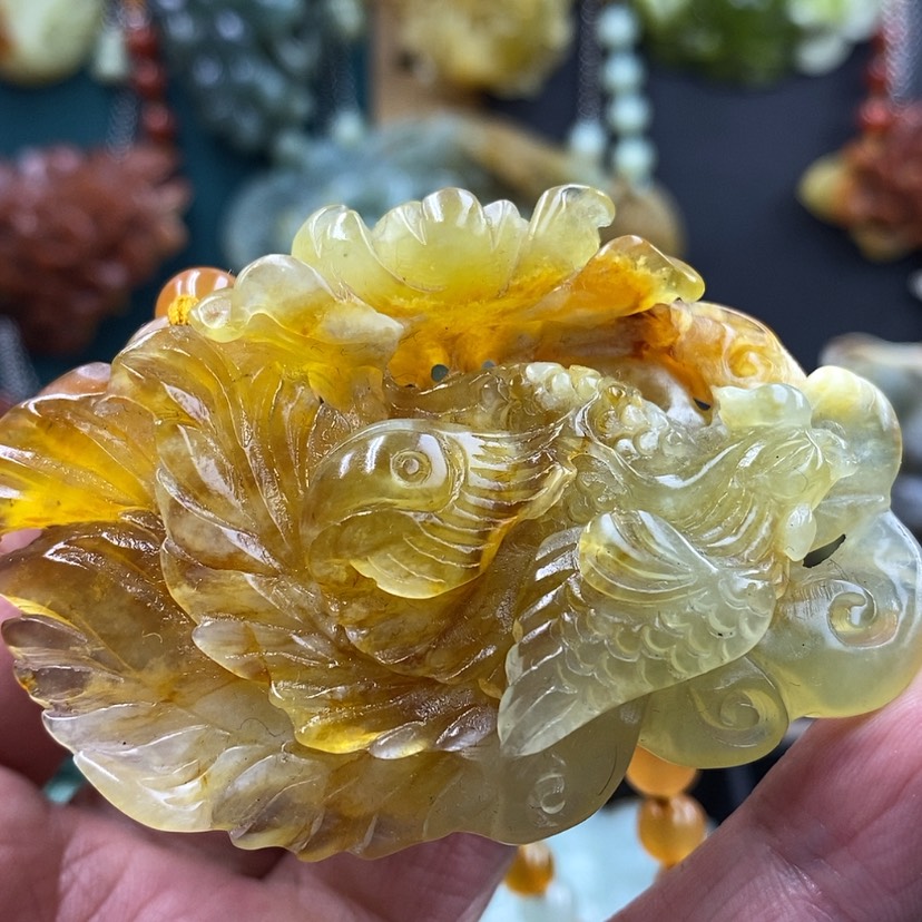 【闪购商品】未镶嵌岫玉吊坠手工雕刻