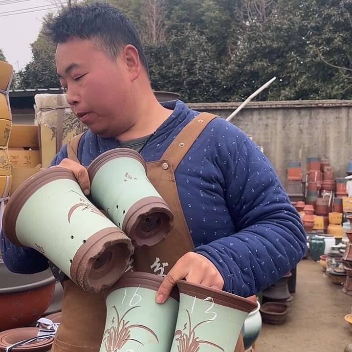 紫砂紫砂花盆盆栽