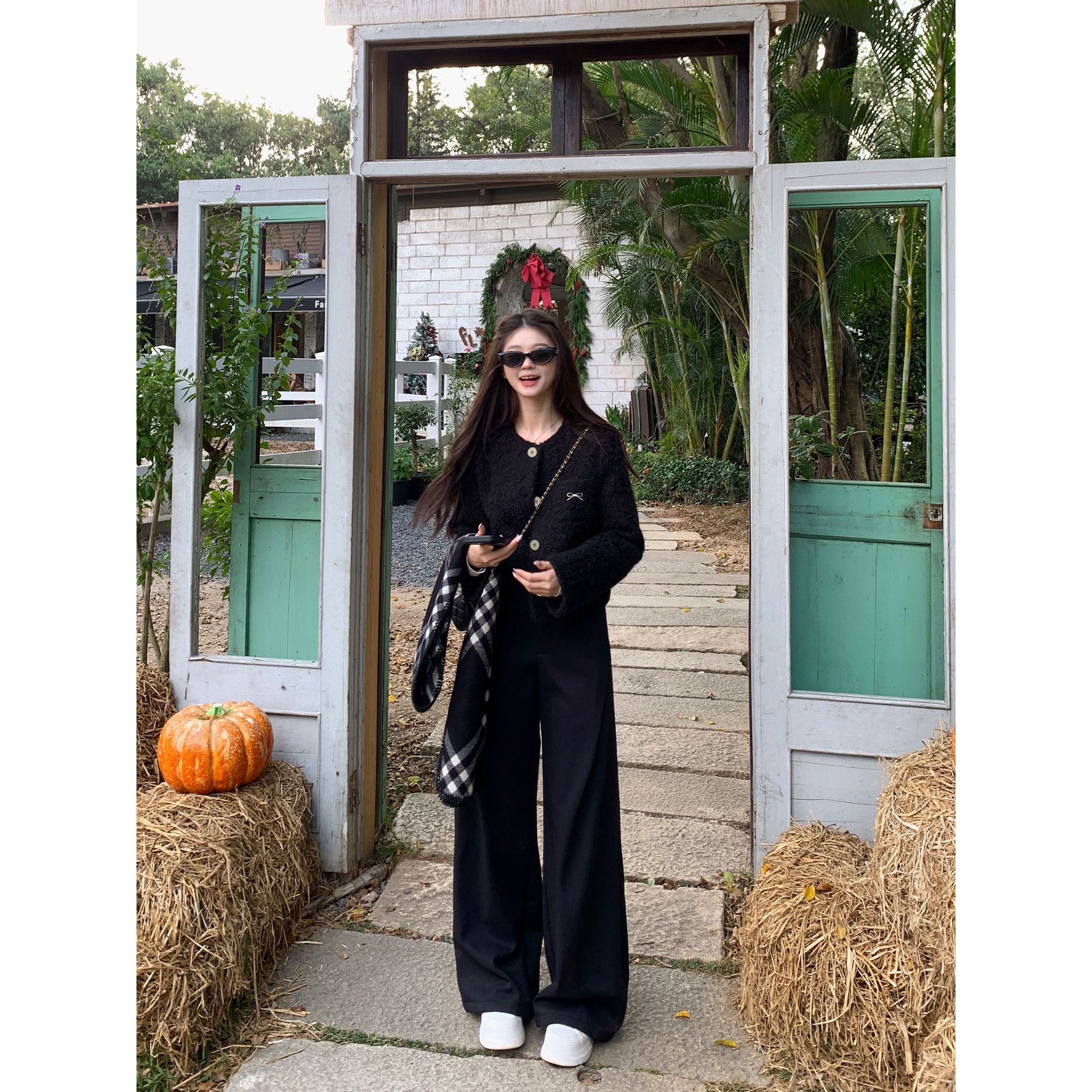 切糕自制【游刃有余】小个子秋冬设计感显瘦时尚洋气加绒休闲西裤