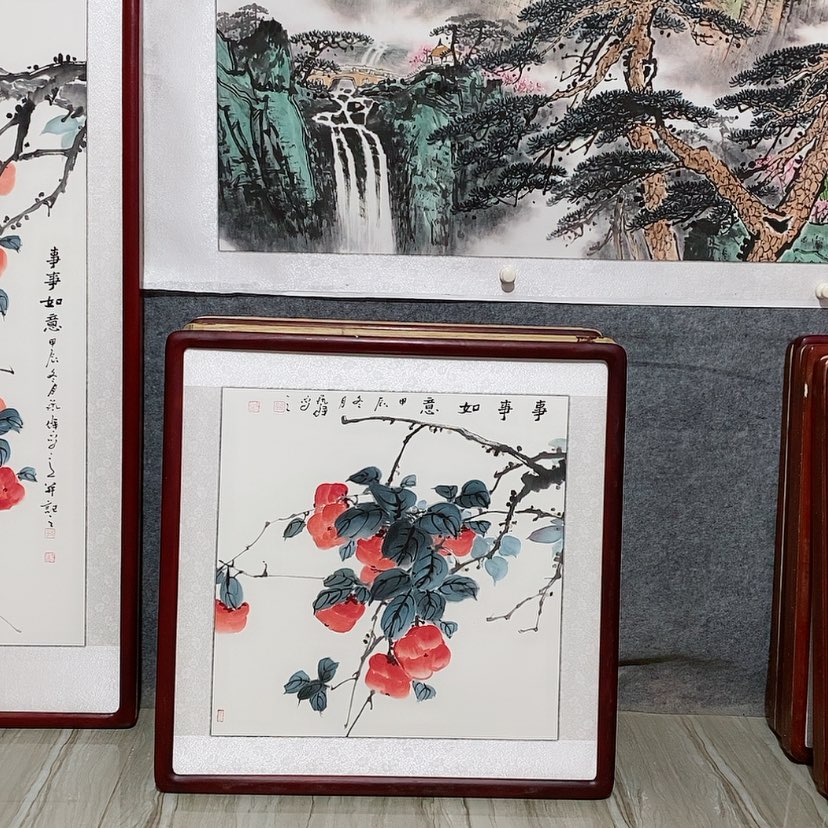 【闪购商品】国画书画作品带框65×65厘米