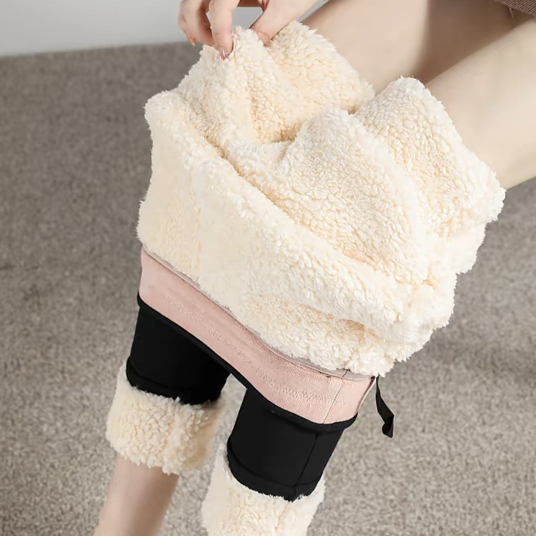 冬季700克加厚保暖裤外穿修身加绒直筒裤休闲时尚加厚高腰