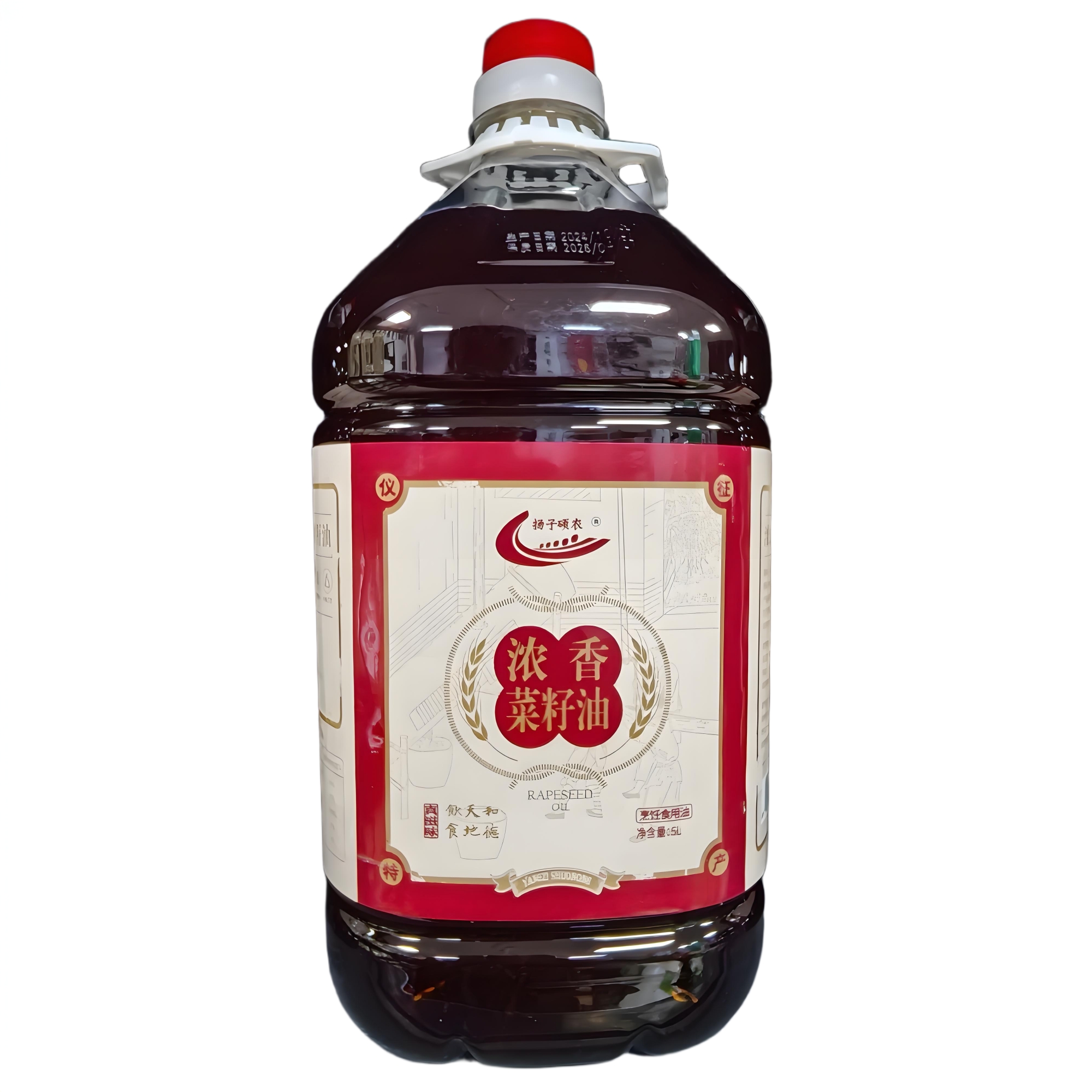 【仪征味道】浓香菜籽油5L 物理压榨 非转基因  烹饪食用油