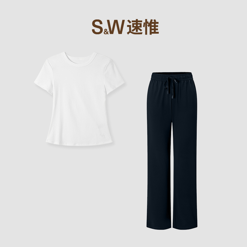 【SW速惟】运动套装百搭日常透气T恤显瘦冰丝防晒裤4269+6096/6096B