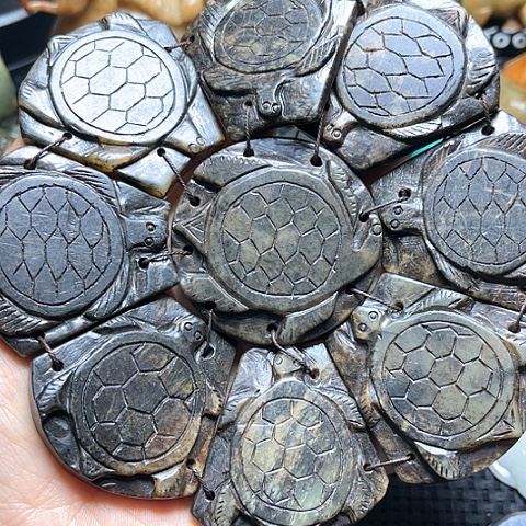 白玉菩提吊坠摆件