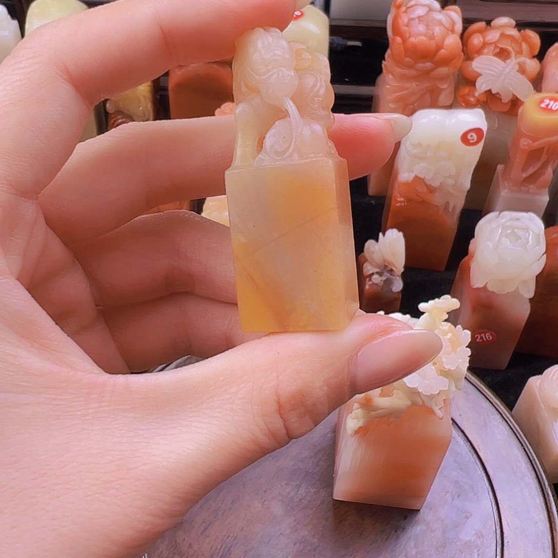 昌化石印石亚***斯篆刻作品