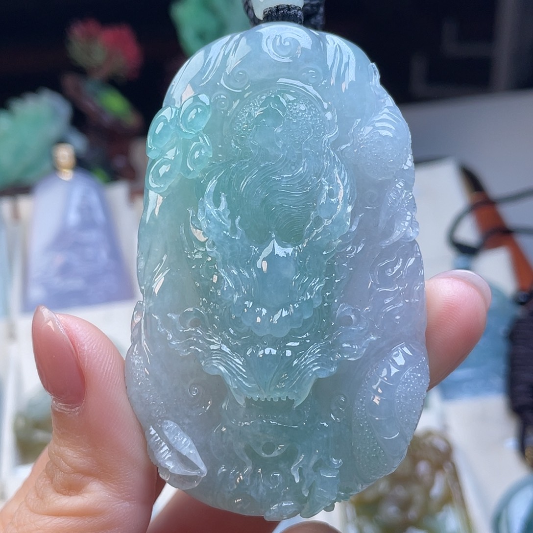 金***哥翡翠未镶嵌颈饰天然翡翠