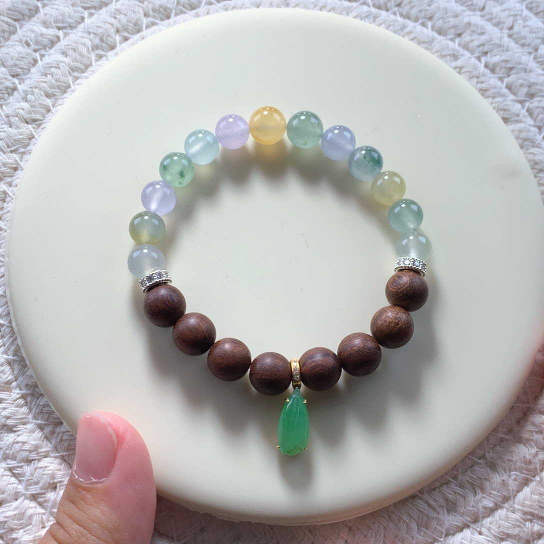 未镶嵌翡翠手链花开半夏