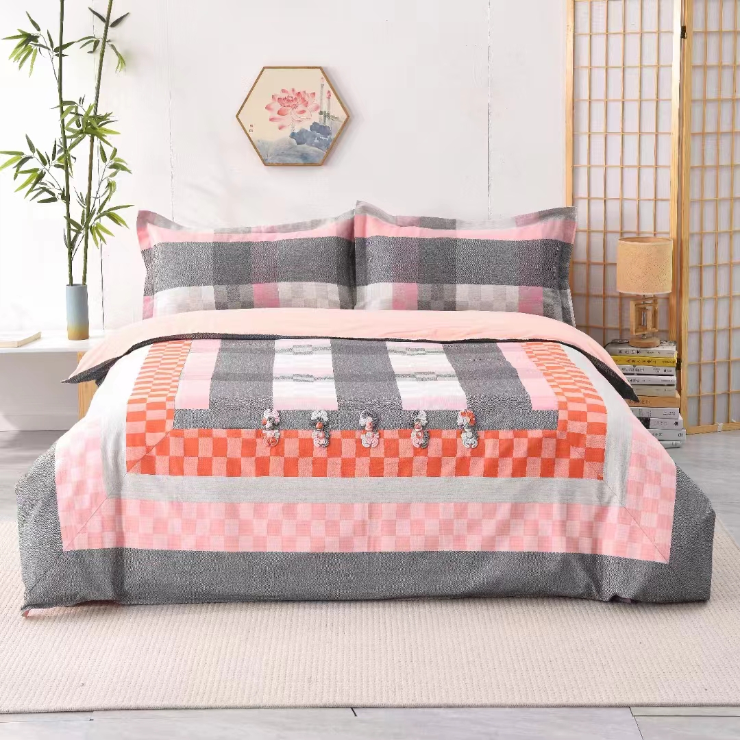 乡韵鲁锦（老粗布）雅集系列套件100%棉加厚床上用品